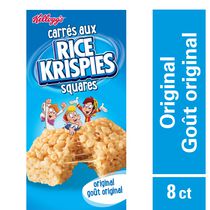 Kellogg's Rice Krisipes Squares Bars 176g - Original, 8 Cereal Bars