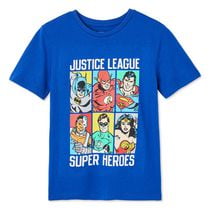 Justice League Boys' Short Sleeve Tee, Sizes XS-XL