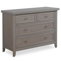 Dream On Me Maple Double Dresser I Kids Bedroom Dresser I Four Drawers Dresser I  Farmhouse Modern, Model #598-WWHITE, 598-WGREY, 598-W, 598-OAKGY