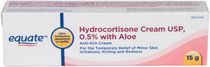 Equate Hydrocortisone Cream Usp, 0.5% with Aloe 15g