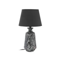 Céramique Lampe De Table Avec Abat-Jour (Lincoln) (Noir)