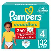 Pampers Swaddlers 360 Pull-On Diapers, Size 3 to 6 (16-35+ lbs), for up to 100% Leakproof Skin Protection