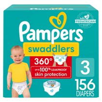 Pampers Swaddlers 360 Pull-On Diapers, Size 3 to 6 (16-35+ lbs), for up to 100% Leakproof Skin Protection