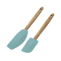 KitchenAid Set de 2 spatules en bambou Aqua Sky