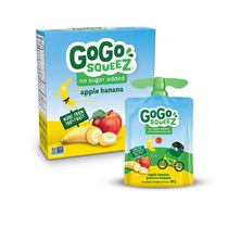 GoGo squeeZ, Compote Pomme Banane sans sucre ajouté, sans noix