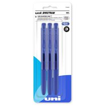 uni® one Retractable Gel Pens, Medium Point (0.7mm), Blue Ink, 3 Pack