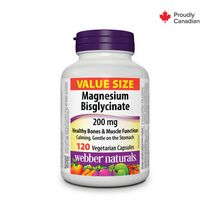 Webber Naturals Bisglycinate de magnésium 200 mg capsules végétariennes