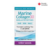 Webber Naturals Marine Collagen30® Bioelastin Peptides Vegetarian Capsules