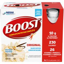 Substitut de repas liquide BOOST Original – Vanille, 6 x 237 ml