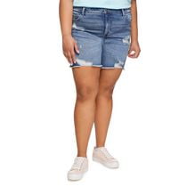 No Boundaries Plus Women's Frayed Hem Short
