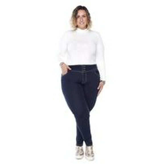 Frankie & Stella ™ Women's Plus High Rise Skinny Wide Waistband - Dark Wash
