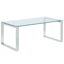 Table de salon en verre/chrome