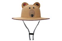 FlapJackKids - Chapeau de paille de sauveteur pour enfants - Ours - Chapeau de soleil à large bord - UPF 50+