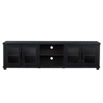CorLiving Fremont TV Bench with Glass Cabinets for TVs up to 90"