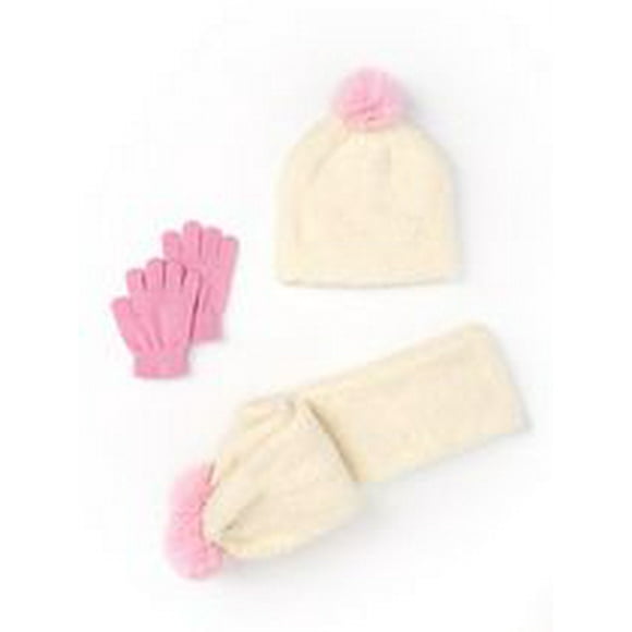 Chapeau sherpa doux au sucre arc-en-ciel, écharpe et ensemble de gants