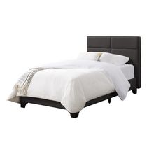 CorLiving Bellevue Twin/Single Wide-Rectangle Panel Upholstered Bed and Frame