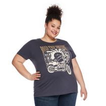 The Pink Closet Women's Plus Crew Neckline Tee, Sizes 1X-4X
