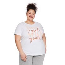 The Pink Closet Women's Plus Crew Neckline Tee, Sizes 1X-4X