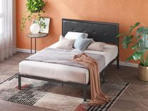 Zinus Cherie Lit plateforme classique en faux cuir