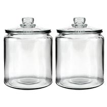Paquet de 2 pots de XX mL (1 gallon) Heritage Hill avec couvercle en verre, Anchor Hocking