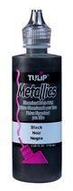Peinture dimensionnelle pour tissus Metallics de Tulip en noir