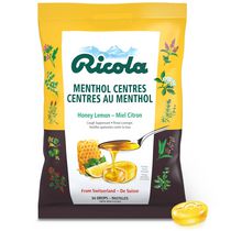 Ricola Honey Lemon Menthol Centres Cough Drops, 34 Count