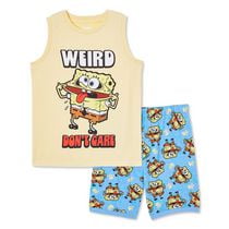 SpongeBob SquarePants Boys' Pajama 2-Piece Set, Sizes XS-L