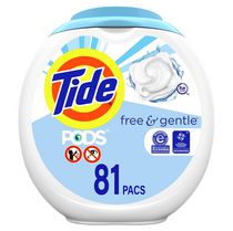 Détergent à lessive Tide PODS Free & Gentle, non parfumé