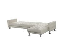 Velago Attalens Adjustable Faux Leather Sectional Sleeper Sofa ...