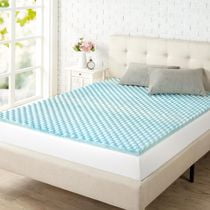 Zinus Spa Sensations 1.5 Inch  Swirl Cooling Gel Memory Foam Air Flow Mattress Topper, Twin, Full, Queen, King