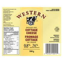 Western Creamery Fromage Cottage Sec Pressé 0,8% MG