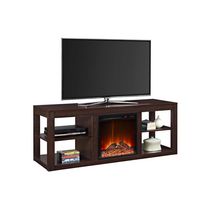 Ameriwood Home Parsons Electric Fireplace TV Stand for TVs up to 65" in White