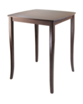 Winsome Inglewood High Table, Curved Top Walnut finish