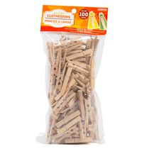 Wooden Clothespins, 100 ct.