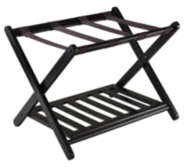 Winsome Reese Luggage Rack with Shelf, Espresso 92436
