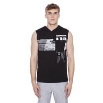 Débardeur à Capuche pour Homme Dark Black Tailles P-TTG