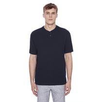 Tee-shirt manches courtes henley Dark Black