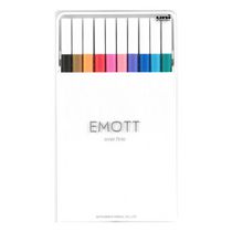 uni® Emott Fineliner Marker Pens, Fine Point (0.4mm), Assorted Ink, 10 Pack