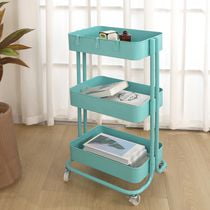 Mainstays Rolling Cart, 3-Tier Metal Utility Cart with wheels for Office and Home - Multi Colors