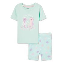 George Baby Girls' Pajama 2-Piece Set, Sizes 0-24 months