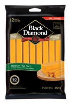 Bâtonnets de fromage naturel mi-fort Black Diamond.