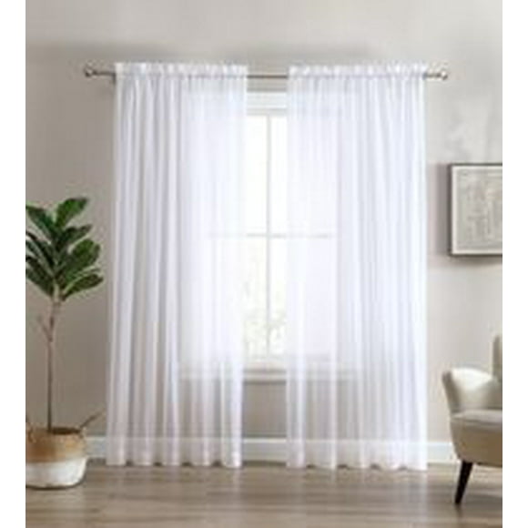 Panneau de fenêtre transparent, rideau - Paquet de 2