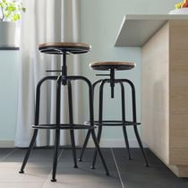 Homy Casa Set of 2 Bar Stools - Swivel Lifting 27-30 Inch Adjustable Height Counter Stools for Kitchen Island Pub Bistro Bar