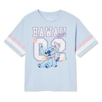 Disney Girls' Stitch Varsity Tee, Sizes XS-XL