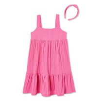 Btween Girls' Knit Eyelet Dress 2-Piece Set, Sizes XS-XL