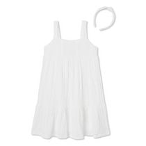 Btween Girls' Knit Eyelet Dress 2-Piece Set, Sizes XS-XL