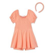 Btween Girls' Smocked Romper 2-Piece Set, Sizes 4-12