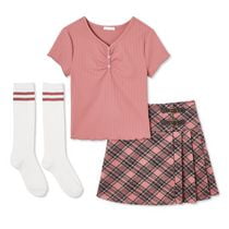 Btween Girls' Skort 3-Piece Set, Sizes XS-XL