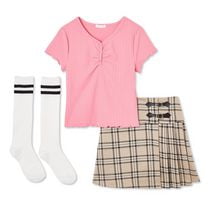 Btween Girls' Skort 3-Piece Set, Sizes XS-XL