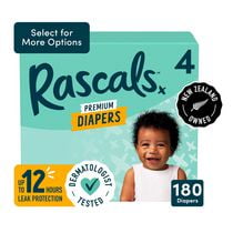 Rascals Premium Diapers -  Super Value Pack, Size 3-7